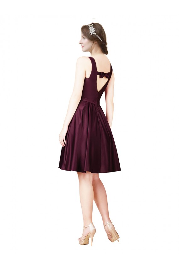 Wholesale V-Back A-Line Bateau Neck Knee Length Prom Dress Canada