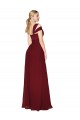 Wholesale Burgundy A-Line High Neck Sleeveless Long Prom Dress Canada