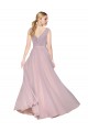 Wholesale V-Back Primrose A-Line High Neck Long Prom Dress Canada