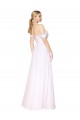 Wholesale White A-Line High Neck Long Prom Dress Canada