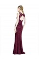 Wholesale Keyhole Back Burgundy Gold A-Line High Neck Long Prom Dress Canada
