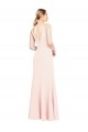 Wholesale V-Back Pink A-Line High Neck Long Prom Dress Canada