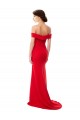 Wholesale Red A-Line High Neck Long Prom Dress Canada