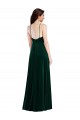 Wholesale Dark Green A-Line High Neck Long Prom Dress Canada