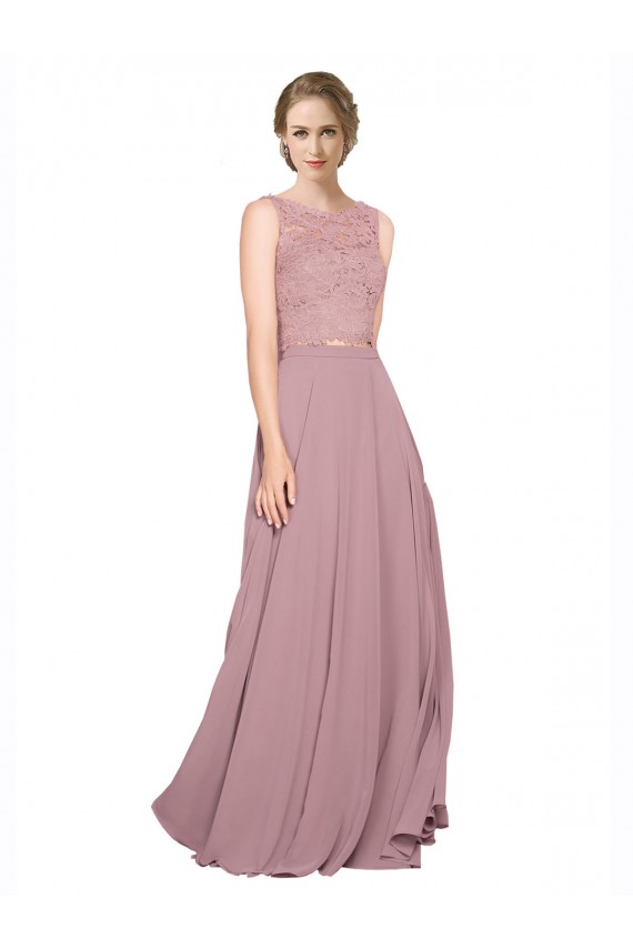 Wholesale A-Line Illusion Neck Long Black Tie Prom Dress Canada