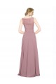 Wholesale A-Line Illusion Neck Long Black Tie Prom Dress Canada