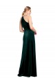 Wholesale Keyhole Back Dark Green A-Line Jewel Neck Long Prom Dress Canada