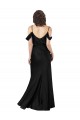 Wholesale Low Back Black A-Line Off the Shoulder Long Prom Dress Canada