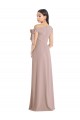 Wholesale Dusty Pink A-Line Off the Shoulder Long Prom Dress Canada