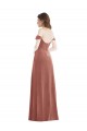 Wholesale Cinnamon Rose A-Line Off the Shoulder Long Prom Dress Canada