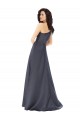 Wholesale Satin A-Line One Shoulder Sleeveless Long Prom Dress Canada