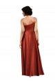 Wholesale Burnt Orange A-Line One Shoulder Long Black Tie Prom Dress Canada