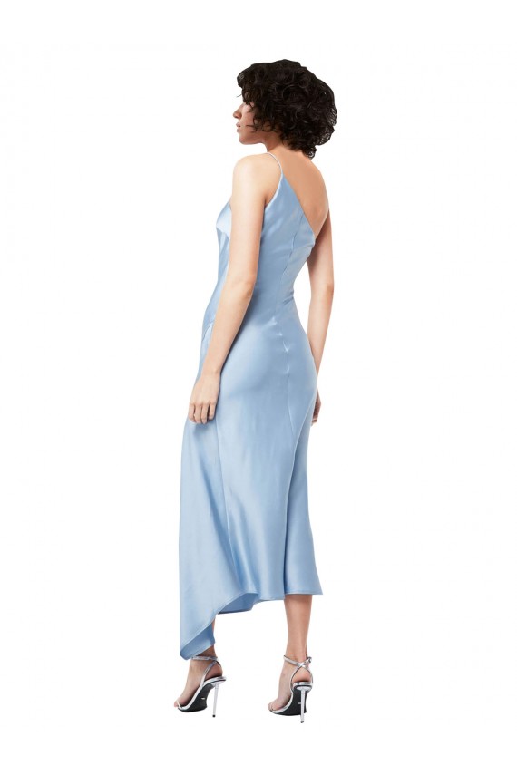 Wholesale Light Sky Blue A-Line One Shoulder Midi Length Prom Dress Canada