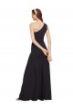 Wholesale Dark Navy A-Line One Shoulder Long Prom Dress Canada