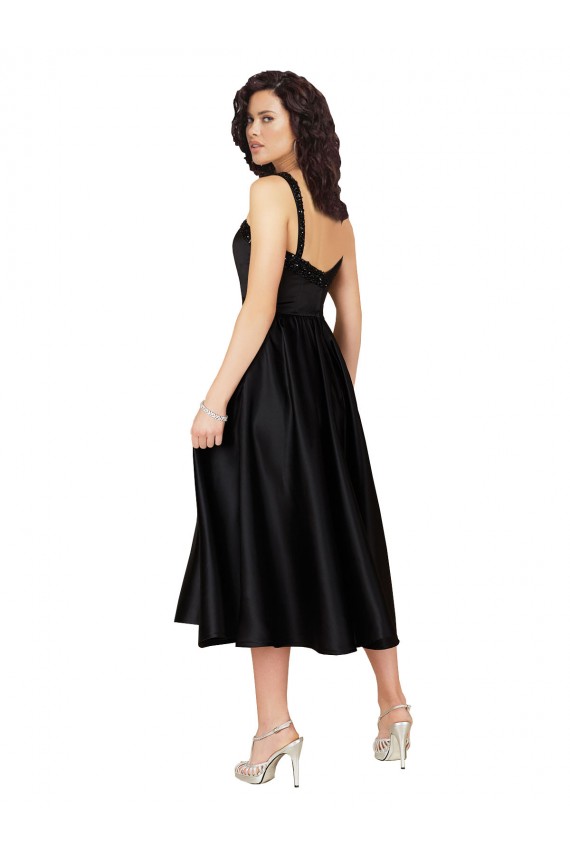 Wholesale Black A-Line Square Neck Knee Length Prom Dress Canada