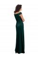 Wholesale Dark Green A-Line Square Neck Long Stretch Velvet Prom Dress Canada