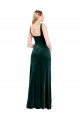 Wholesale Dark Green A-Line Square Neck Long Prom Dress Canada