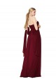Wholesale Burgundy A-Line Strapless Long Prom Dress Canada