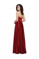 Wholesale Dark Red A-Line Strapless Long Prom Dress Canada