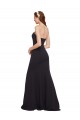 Wholesale Low Back Dark Navy A-Line Strapless Long Prom Dress Canada