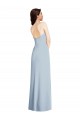 Wholesale Light Sky Blue A-Line Strapless Long Stretch Crepe Prom Dress Canada