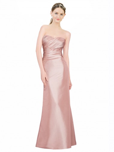 Wholesale Low Back A-Line Strapless Long Prom Dress Canada