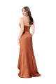 Wholesale Low Back Orange A-Line Sweetheart Long High Low Prom Dress Canada