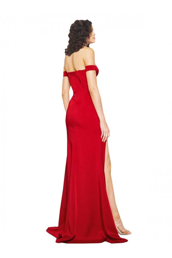 Wholesale Red A-Line Sweetheart Sleeveless Long Prom Dress Canada