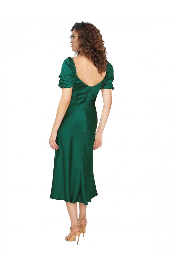 Wholesale Low Back Hunter A-Line Sweetheart Midi Length Prom Dress Canada