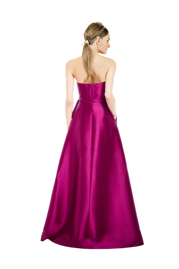 Wholesale Merlot A-Line V-Neck Long Prom Dress Canada
