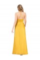 Wholesale A-Line V-Neck Long Silk like Satin Prom Dress Canada