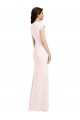 Wholesale Pink A-Line V-Neck Long Prom Dress Canada