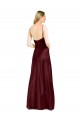 Wholesale Burgundy Gold A-Line Spaghetti Straps Long Stretch Satin Prom Dress Canada