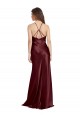 Wholesale Burgundy Gold A-Line V-Neck Long Prom Dress Canada