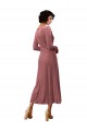 Wholesale Cinnamon Rose A-Line V-Neck Midi Length Black Tie Prom Dress Canada
