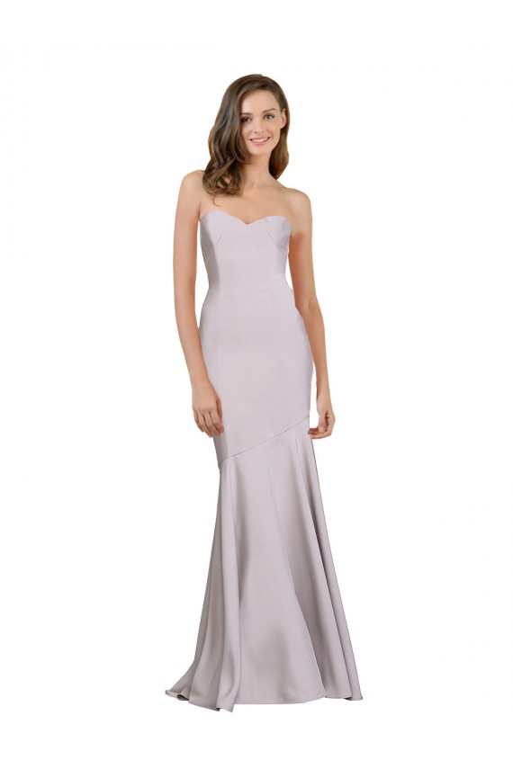 Wholesale Arctic Lilac Mermaid Strapless Long Prom Dress Canada