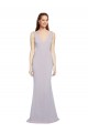 Wholesale Keyhole Back Arctic Lilac Mermaid V-Neck Long Prom Dress Canada