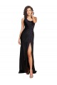 Wholesale Black A-Line One Shoulder Long Prom Dress Canada