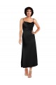 Wholesale Black A-Line Cowl Neck Tea Length Prom Dress Canada