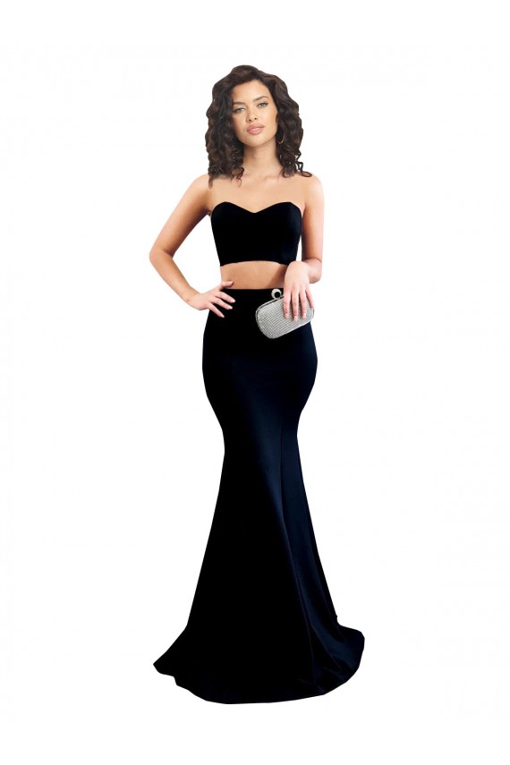Wholesale Low Back Black Mermaid High Neck Long Prom Dress Canada