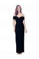 Wholesale Black Mermaid Off the Shoulder Long Stretch Crepe Prom Dress Canada