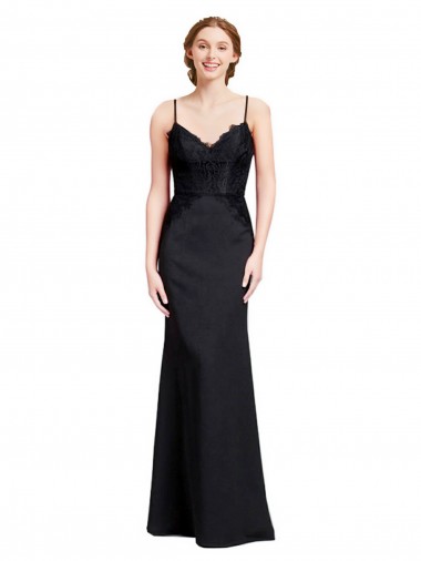 Wholesale Low Back Black Mermaid V-Neck Long Prom Dress Canada