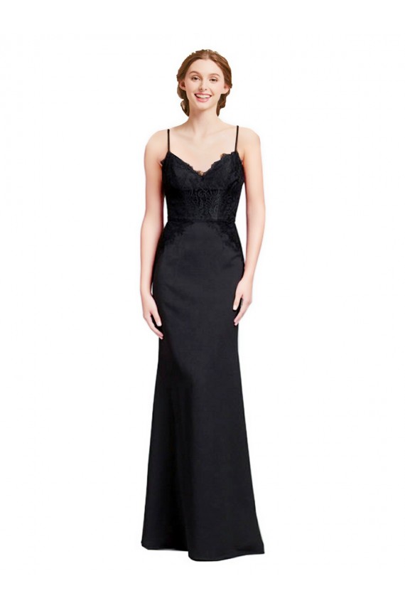 Wholesale Low Back Black Mermaid V-Neck Long Prom Dress Canada