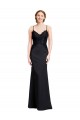 Wholesale Low Back Black Mermaid V-Neck Long Prom Dress Canada