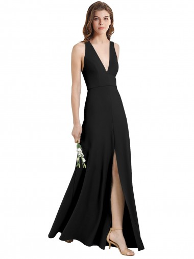 Wholesale Black Sheath High Neck Long Prom Dress Canada