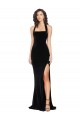Wholesale Low Back Black Sheath High Neck Long Prom Dress Canada