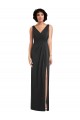 Wholesale V-Back Black Sheath V-Neck Long Prom Dress Canada