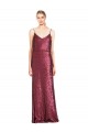 Wholesale Burgundy A-Line High Neck Long Prom Dress Canada