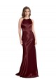 Wholesale Burgundy Gold A-Line V-Neck Long Prom Dress Canada