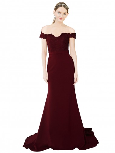 Wholesale V-Back Burgundy Gold Mermaid Sweetheart Sweep Train Prom Dress Canada